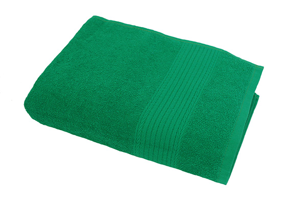 Полотенце махровое гладкокрашенное, 70*130 см, изумрудно-зеленый (8)